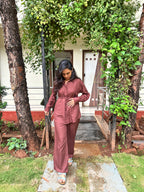 Chocolate Brown Drawstring Co-ord Set