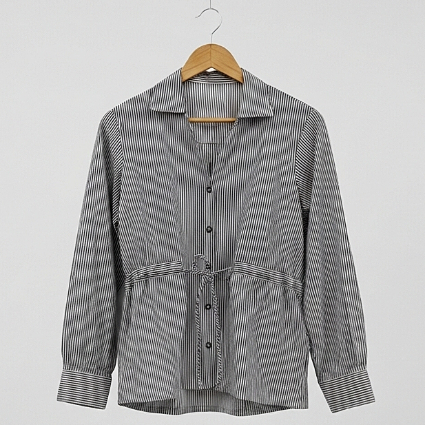 Formal Striped Top for Women | Premium Fabric Office Wear - LoveForTextile