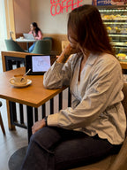 Formal Striped Top for Women | Premium Fabric Office Wear - LoveForTextile