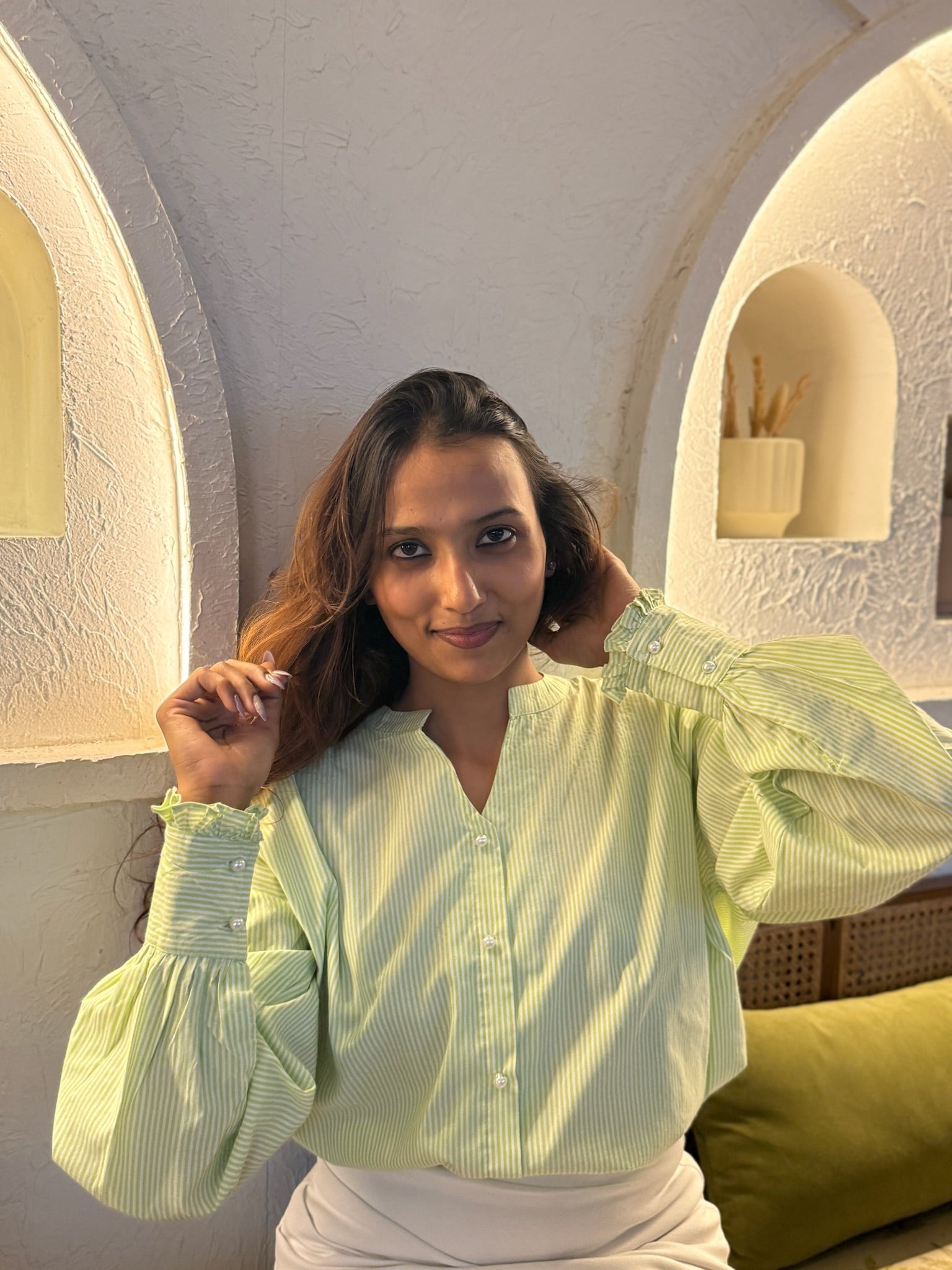 Pearl Green Top for Women | Everyday Wear - LoveForTextile