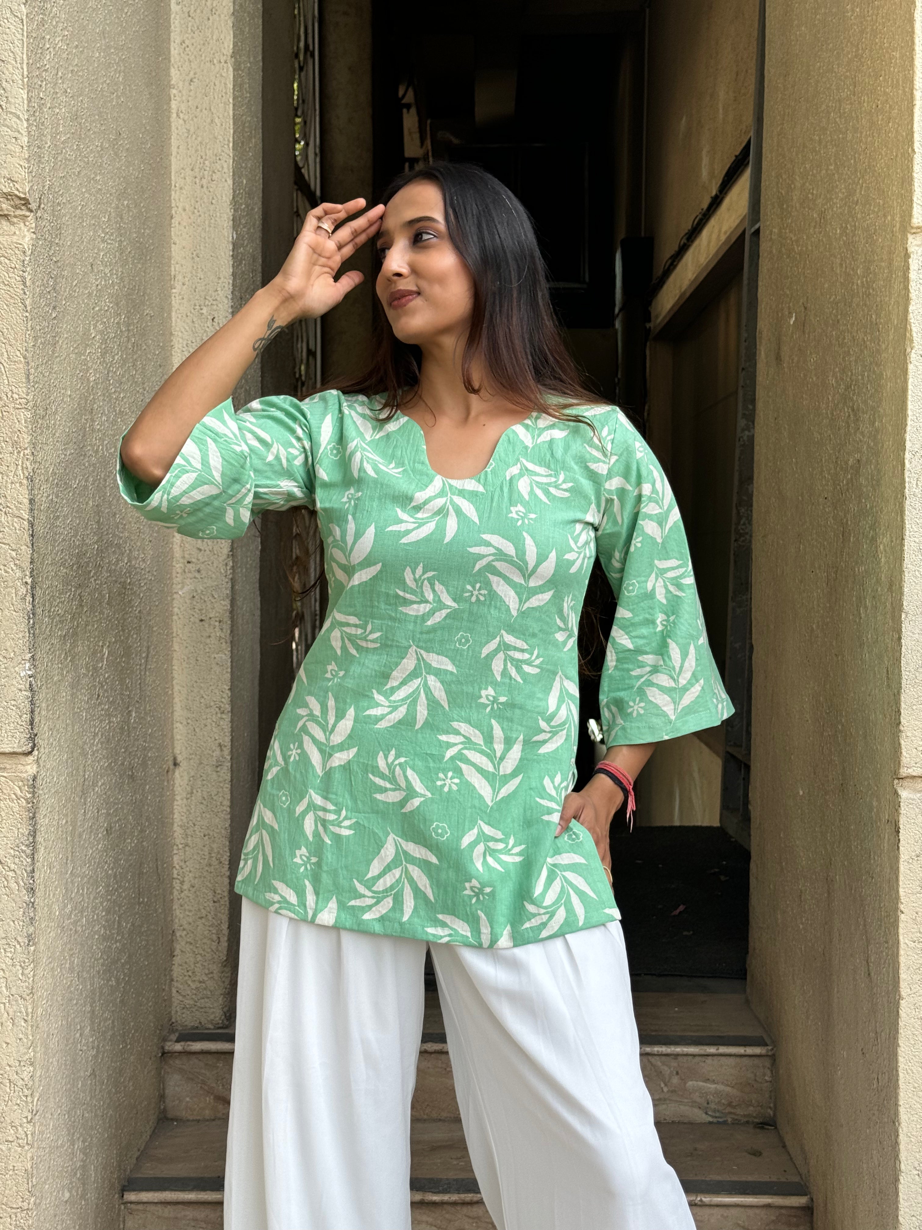 Printed summer breeze tunic