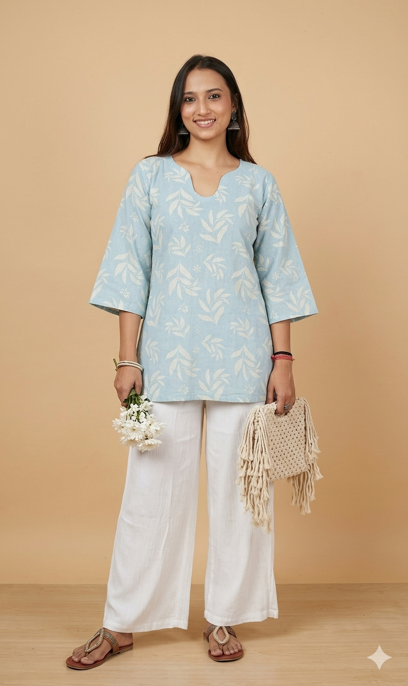 Printed summer breeze tunic