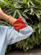 Powder Blue Blazer Set for Women | Embroidered Power Suit - LoveForTextile