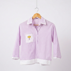 Pink Floral Crop Shirt for Women | Casual Everyday Wear - LoveForTextile