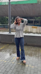 Formal Striped Top for Women | Premium Fabric Office Wear