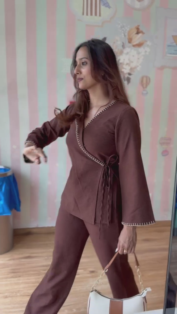 Mocha Co-ord Set | Minimal Chic Lounge & Brunch Outfit